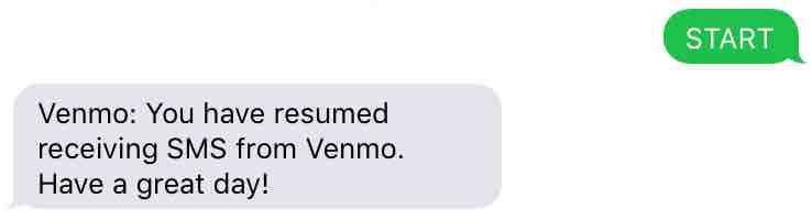 SMS to activate the service